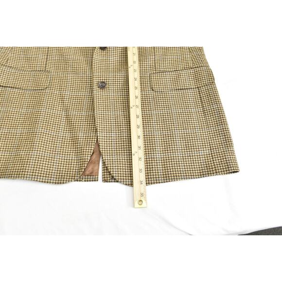 Brooks Brothers 1818 Madison Brown Wool Sport Coat 44L Geometric Two Button - Picture 7 of 9